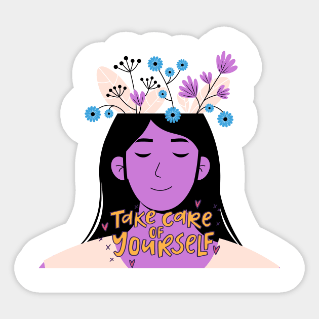 Take care of yourself Sticker by RosaliaDe